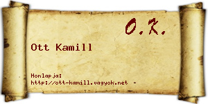 Ott Kamill névjegykártya
